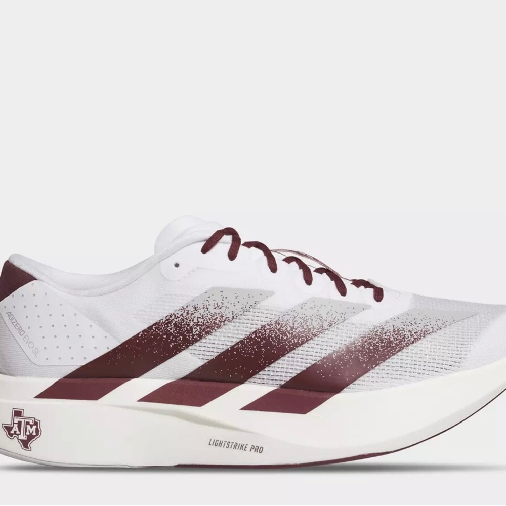 MEN'S ADIDAS ADIZERO EVO SL TEXAS A&M AGGIES RUNNING SHOES new